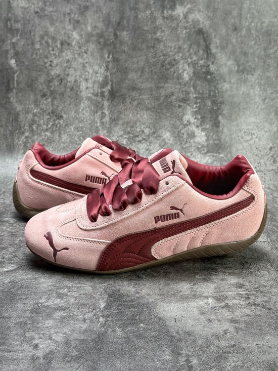 Puma Shoes - Puma Pink and Burgundy Suede Women's Sneakers